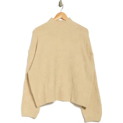 Frnch Bella Mock Neck Sweater In Brown
