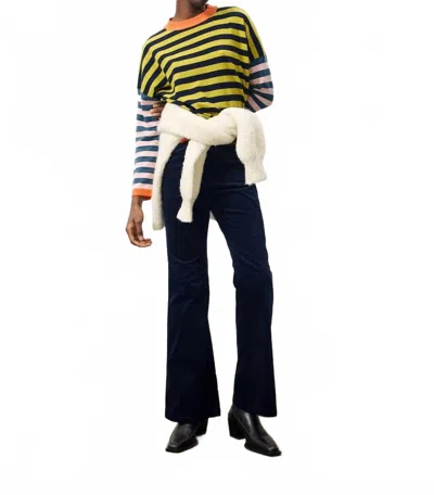 Frnch Beth Trousers In Dark Blue In Multi