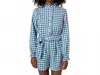 Frnch Bleu Checkered Shorts In Blue