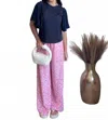Frnch Brittany Floral Wide Leg Pants In Pink In Pink