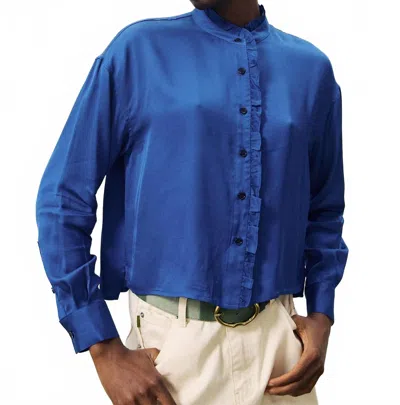 Frnch Cabanac Blouse In Electric Blue