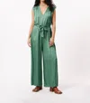 Frnch Cadia Woven Jumpsuit In Emeraude