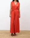 Frnch Cadia Woven Jumpsuit In Orange