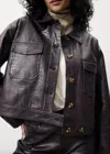 Frnch Calixa Jacket In Chocolate In Gold