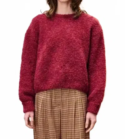Frnch Camelia Sweater In Bordeaux In Red
