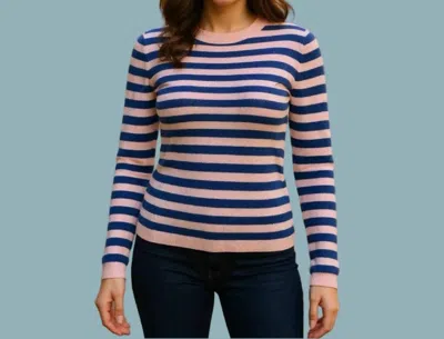 Frnch Camelya Top In Pink Stripe In Blue