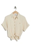 Frnch Candy's Woven Top In Neutral