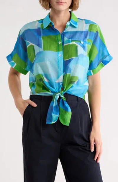 Frnch Candys Button-up Shirt In Blue
