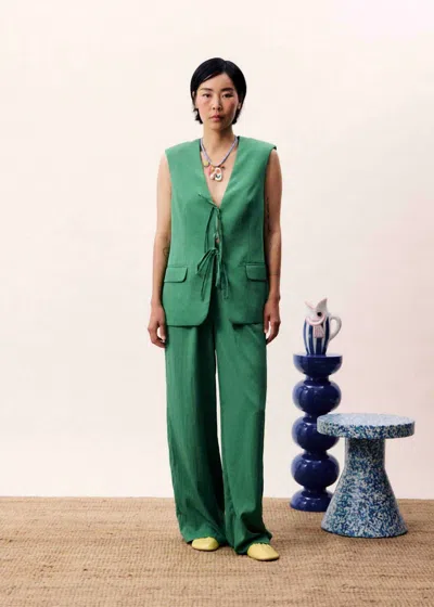 Frnch Caraiva Trouser Pants In Green