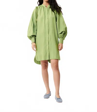 Frnch Carene Mini Dress In Lime In Multi
