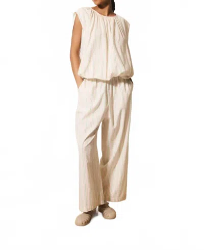 Frnch Carmela Wide Leg Pants In Beige In Neutral