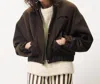 Frnch Carren Bomber Jacket In Chocolat