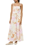 Frnch Chance Ruffle Smocked Bodice Maxi Sundress