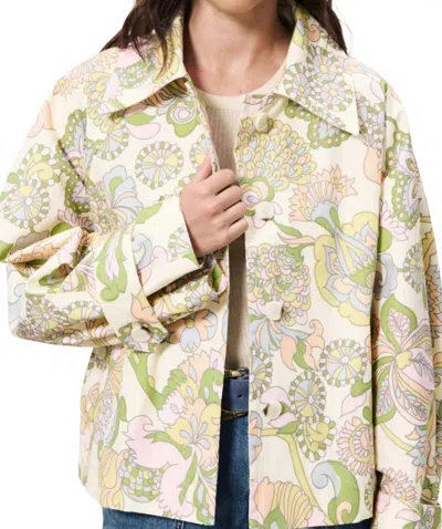 Frnch Chanone Printed Jacket In Cachemire In Neutral