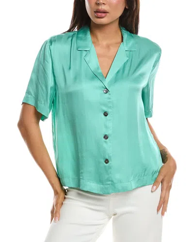 Frnch Chelly Woven Blouse In Green