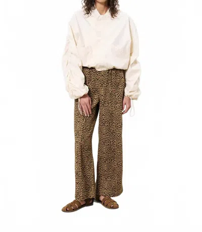 Frnch Cherin Trousers In Leopard In Green