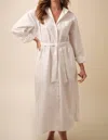 Frnch Cindel Cotton Buttoned T-shirt Midi Dress In White In White
