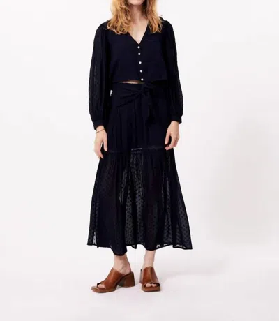Frnch Cira Skirt In Navy In Blue