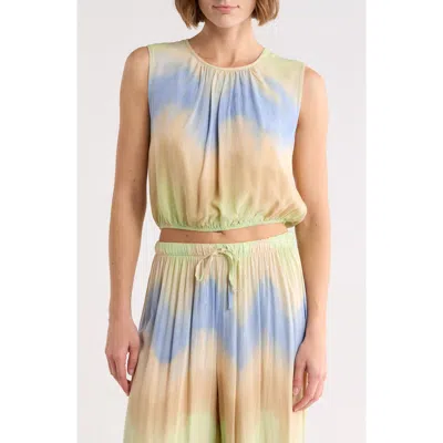 Frnch Clarissa Sleeveless Bubble Hem Top In Animal Print