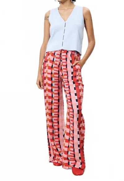 Frnch Clemencia Wide Leg Trousers In Spatule In Pink