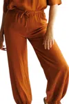 Frnch Clodie Woven Pants In Ocre In Multi