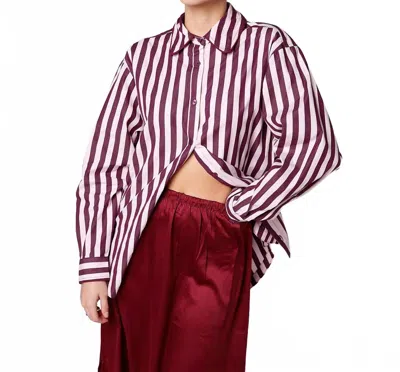 Frnch Colette Button Up Shirt In Rose In Multi