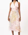 Frnch Cosima Halter Midi Dress In Ptlsk In Multi