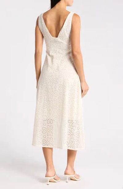 Frnch Crista Embroidered Eyelet Cotton A-line Dress In Multi