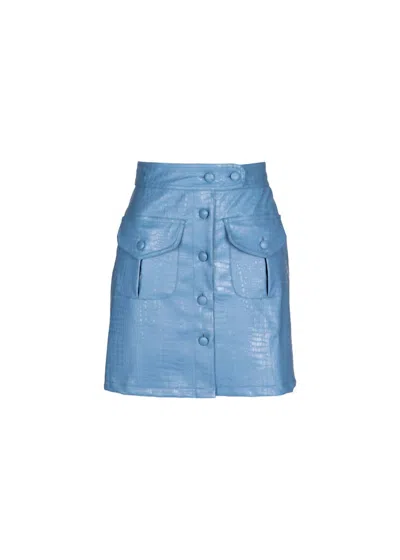 Frnch Daryl Skirt In Bleu Azur In Blue