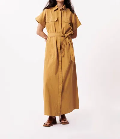 Frnch Delina Dress In Beige In Brown