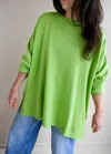 Frnch Dewey Avenue Knit Top In Green In Green