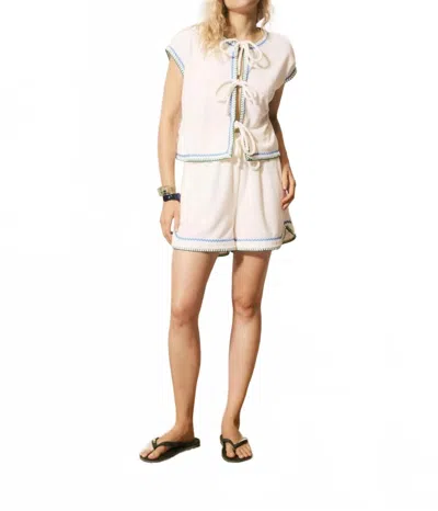Frnch Domencia Top In White In Multi
