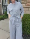 Frnch Dominique Jumpsuit In Blue/white