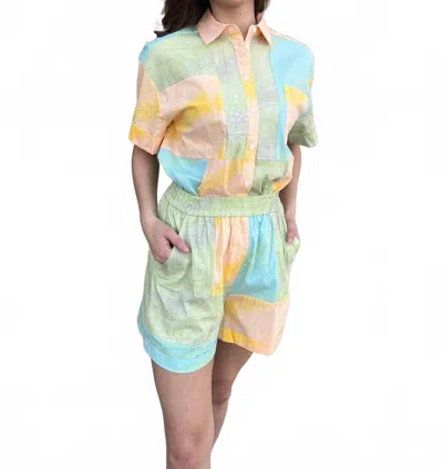 Frnch Doris Patchwork Short In Multi