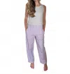 Frnch Ebticem Striped Cuffed Trouser Pants In Pink In Multi