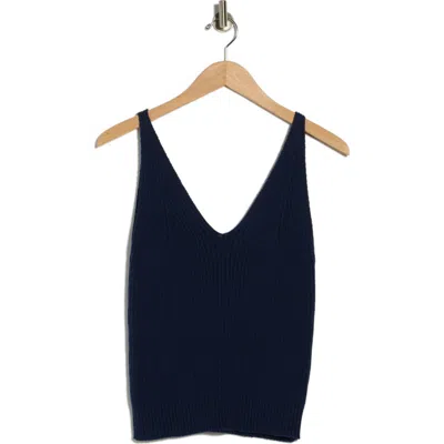 Frnch Edith Cotton Sweater Tank In Blue