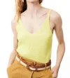 Frnch Edith Knitted Top In Citron In Multi