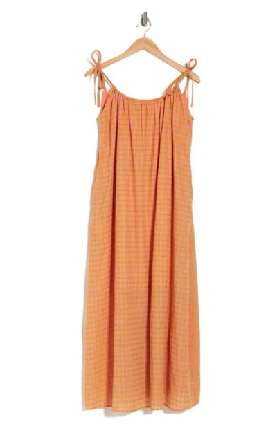 Frnch Elisee Tie Strap Dress In Orange