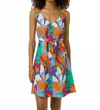 Frnch Elora Dress In Carnival In Multi