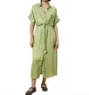 Frnch Estee Midi Dress In Citron In Green