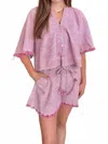 Frnch Fringe With Benefits Blouse In Fuchsia In Pink