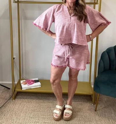 Frnch Fringe With Benefits Shorts In Fuchsia In Pink