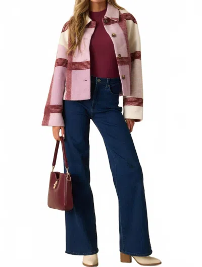 Frnch Galea Long Sleeve Plaid Jacket In Lolas In Multi