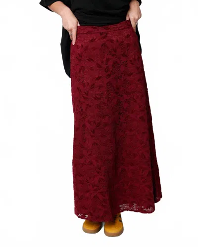 Frnch Hebert Bordeaux Skirt In Burgandy In Red