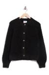 Frnch High Winter Button Front Cardigan In Black