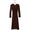 Frnch High Winter Long Sleeve Dress In Brown