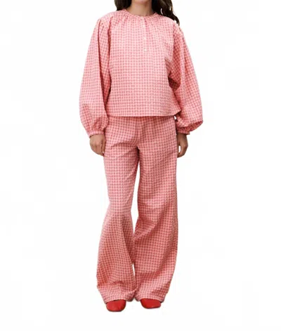 Frnch Ismery Trousers In Rose In Pink