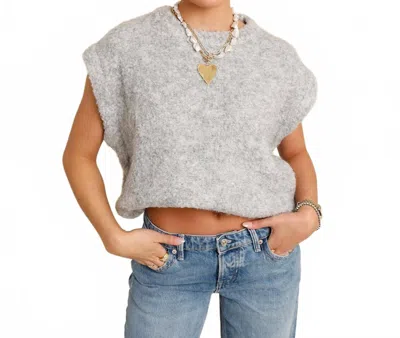 Frnch Jasmin Sleeveless Sweater Top In Gray