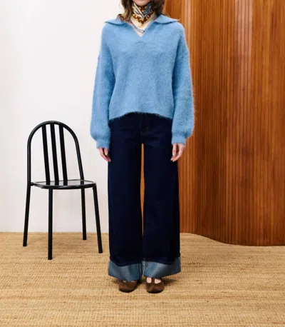 Frnch Josse Sweater In Bleu Jean In Blue