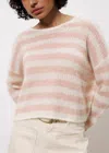 Frnch La Calle Corte Sweater In White/peach